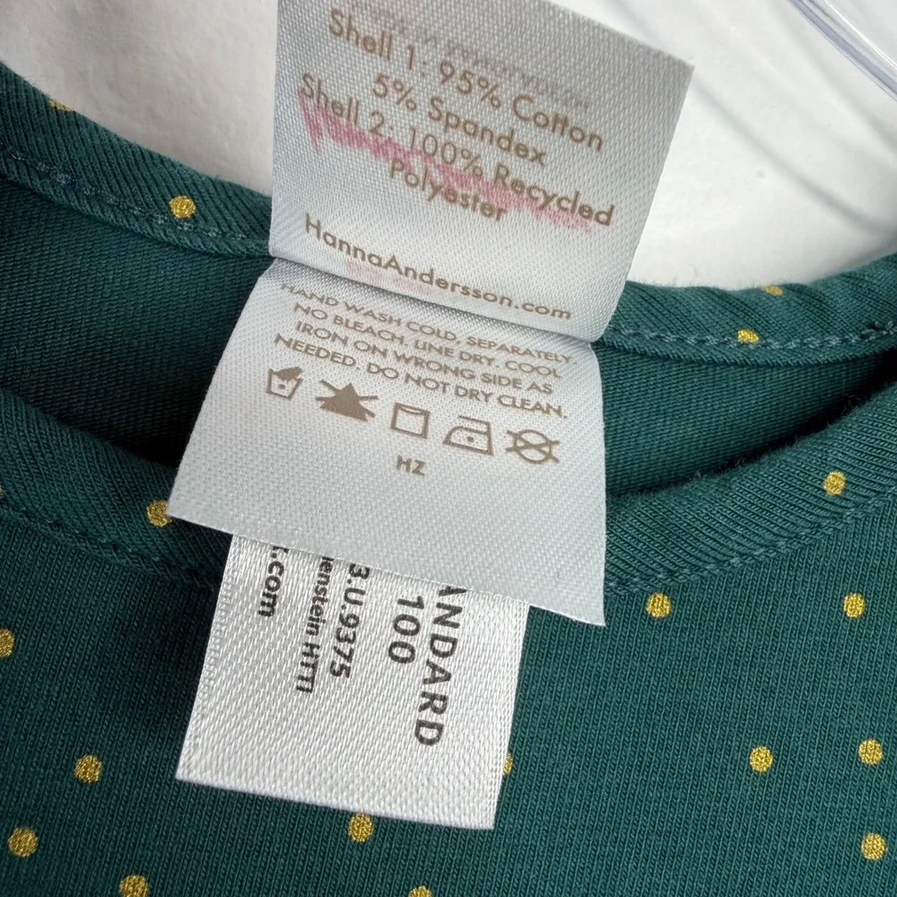 Hanna Andersson Baby Tulle Dress 85‎ 2T Green Gold Whimsy